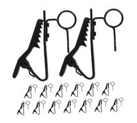 CHICAMPERA 15pcs Heavy Duty Iron Lavalier Microphone Clips Mic Collar Holders with Strong Grip Scratch Resistant Metal Clamps for Vlogging Interviews Public Speaking