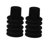 CHICAMPERA 15pcs Miniature Tops Hats for Dolls DIY Craft Black Flocking Resin Mini Hats Christmas Snowman Doll Decoration Small Accessories