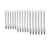 CHICAMPERA 18pcs Lipstick Subpackaging Tools Powder Scoops Stainless Steel Silver Comfortable Gripping Makeup Application Spoons for Women DIY