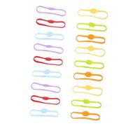 CHICAMPERA 18pcs Stretchable Silicone Wine Glass Markers with Identifier Bands for Drinkware Reusable Cup Drink Charms for Parties Weddings and Family Gatherings