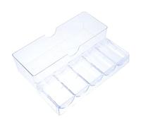 CHICAMPERA 1pc Mahjong Chips Organizer Case Transparent Container for Mahjong Chips Lightweight Compact Design for Organizing and Protecting Game Tokens Easily Classify with Compartments