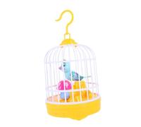 CHICAMPERA 1set Electric Singing Bird Toy Light Sensor and Voice Activation Interactive Bird Cage for Boy Girl Realistic Sounds and Movements for Indoor and Outdoor Decor