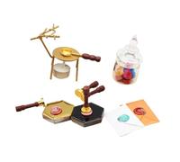 CHICAMPERA 1set Mini Wax Seal Warmer Model for Doll House Decoration Adorable Miniature Stuff for Home and Crafting Unique Doll House Accessory Vivid Design