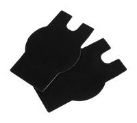 CHICAMPERA 2 Pcs Non-slip Erhu and Pipa Cowhide Bottom Pads Anti-skid Mats for Playing Musical Instruments Lightweight and Convenient to Carry Black
