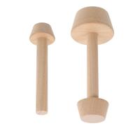 CHICAMPERA 2 Pcs Wooden Egg Tart Mold Baking Tamper Reusable Pastry Tools for Home Kitchens and Baking Shops Simplifying Manual Production with Sturdy Beige Material