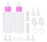 CHICAMPERA 2 Sets of Kitten Feeding Bottles 60ml Cat Milk Bottles with Silicone Nipples and Pp Material, Easy to Feed Small Pets like Hamsters and Rabbits, Suitable for Newborn Small Animals