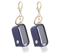 CHICAMPERA 2 Sets Portable Refillable Travel Hand Sanitiser Bottles with Rotating Covers Design 30ml Keychain Bottle Holders Suitable for Travel and Outdoor Activities