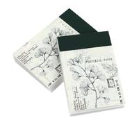 CHICAMPERA 2 Sets Retro Decorative Sulfate Paper Sheets for Scrapbooking, Easy to Use Compact Paper Supplies for Journal Planners and Schedule Planners, DIY Background and Handbook Material