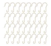 CHICAMPERA 200pcs Metal Christmas Ornament Hooks for Secure Hold and Compact Design, Golden Mini Hanging Decorations for Ornaments and String Lights, for Home and Outdoor Holiday Decor