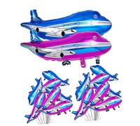 CHICAMPERA 20pcs Airplane Balloons Foil Balloon Birthday Party Decorations for Girls