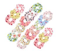 CHICAMPERA 20pcs Fruit Pattern Ponytail Holders Hair Ropes for Women, Smooth Surface Cloth Hair Ties with Chic and Lovely Design, for Parties and Doing Housework Assorted style