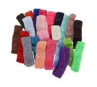 CHICAMPERA 24pcs Baby Girls Crochet Hairbands Set Elastic Headbands for Toddlers Mixed Colors Suitable for Newborns and Infants Soft and Comfortable Hair Accessories
