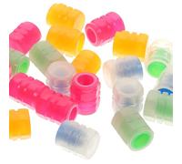 CHICAMPERA 24pcs Glow in The Dark Fluorescent Tire Valves Caps for Motorcycle Bike, Stylish Abs Material, Easy to Install, Design, for Night Riding Random Color