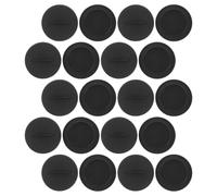 CHICAMPERA 24pcs Inch Hydroponics Hole Covers Plastic Black Lid