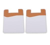 CHICAMPERA 2pcs Adhesive Wallet Sleeve Credit Holder Soft Pu Material Assorted Colours Easily Hold Cards Or Cash Store Money Travel Cell Phone Accessory