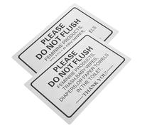 CHICAMPERA 2pcs Bathroom Do Not Flush Sign Aluminum Restroom Plaque for Septic System Protection Toilet Paper Only Reminder Indoor Wall Decor for Home and Office