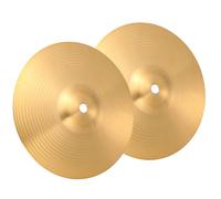 CHICAMPERA 2pcs Brass Drum Cymbals Replacement for Jazz Drum Kit, Golden Colour Musical Instrument Accessory with Easy Installation, Suitable for Professional Drummers and Percussionists