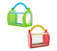 CHICAMPERA 2Pcs Breathable Insect Cage Nature Exploration Tool with Mesh Enclosure for Observing Life Cycles Portable Design with Convenient Carrying Handle Random Color