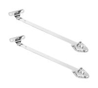 CHICAMPERA 2pcs Cabinet Support Rod Tension Rod Cabinet Hinge Slow Down Drop Leaf Cupboard Hinge for Drop Down Lid Support Silver Zinc Alloy