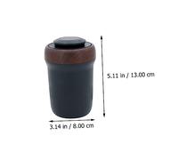 CHICAMPERA 2pcs Car Ash Container with Ceramic Inner Tank USB Rechargeable Cigarette Lighter Detachable Car Ash Bucket with Secure Lid to Prevent Odor Easy to Clean Wood Grain Design