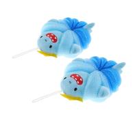 CHICAMPERA 2pcs Cartoon Shark Bath Sponge for Soft Mesh Body Shower Balls Exfoliating Body Scrubber Fun Bathtime