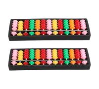 CHICAMPERA 2pcs -column Chinese Style Abacus for Student Counting with Contrasting Colorful Beads and Sleek Plastic Frame, Educational Math to Support Creative Number Play in Elementary