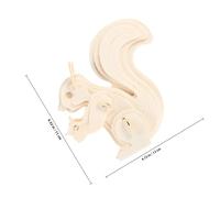 CHICAMPERA 2pcs DIY Wooden Animal Puzzle Kit Squirrel Model Jigsaw Educational Brain Teaser for Interaction Decorative Hand-assembled Puzzle Plaything
