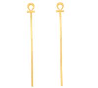 CHICAMPERA 2pcs Egyptian King Scepter Costume Prop Staff Lightweight Plastic Ancient Egypt Cane with Intricate Design Comfortable Grip Walking Stick for Halloween Cosplay Parties Adults