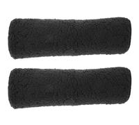 CHICAMPERA 2Pcs Foldable Non-Slip Wheelchair Handle Grips with Thickened Soft Padding, Elderly Wheelchair Accessories for Seniors, Sturdy Black Covers for Comfortable Grip