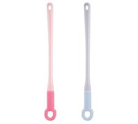 CHICAMPERA 2pcs Foot Cleaning Brushes for Feet and Toe Gaps with Soft Silicone Bristles Long Ergonomic Handle for Comfortable and Easy Cleaning