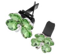 CHICAMPERA 2pcs Four Leaf Clover Car Air Vent Clips Crystal Aromatherapy Diffuser for Stylish Car Decor Unique DIY Combination for Various Vehicles Convenient Clip Design