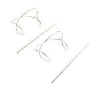 CHICAMPERA 2pcs Irregular Curved Metal Hair Cuff Bun Holders for Women, Elegant Alloy Hair Accessories in Golden and Silver, Easy to Wear for Daily Use Or Dinners