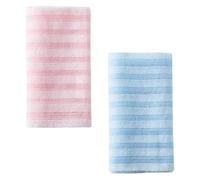 CHICAMPERA 2pcs Long Exfoliating Shower Towels for Body Scrubbing and Back Cleaning Reusable Bath Washcloths with Dual-sided Texture for Gentle Massage and Dead Skin Removal at Home