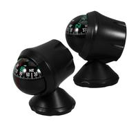 CHICAMPERA 2pcs Mini Auto Compass Adhesive Compass for Vehicle and Boat Black Plastic Sl esign Portable Reliable Navigation Tool for Car Dashboard Use