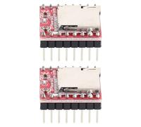 CHICAMPERA 2pcs Mini Mp3 Player Module with Volume Control Red Micro Mp3 Music Module for DIY Audio Projects Serial Control Compatible with Sd/microsd Card