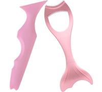 CHICAMPERA 2pcs Multi-Functional Eyeliner Wearing Aid Silicone Tool for Women, Pink Colour, Suitable for Long Time Use, Eye Makeup Guide with Eyeliner Ruler and Eyeshadow Stencil for Precise