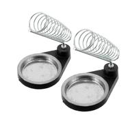 CHICAMPERA 2pcs Portable Iron Soldering Iron Holder Base with Non-Slip Performance and Threaded Spring Holder Universal Compatibility for Jewelry Making and Stained Glass Projects