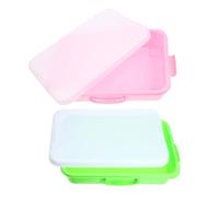 CHICAMPERA 2pcs Portable Sensory Play Tray with Lid Stackable Plastic Sandboxes for Versatile Organizer for Crafts Storage Sand Play Activities