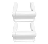 CHICAMPERA 2pcs Proof Door Lever Lock, White Plastic Door Handle Safety Lock, No Tools Needed, Sturdy and Easy to Install for Home Use