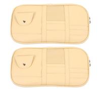 CHICAMPERA 2pcs PU Car Sun Visor Organizer Pouch Multi-function Storage Bag for Cards Sunglasses Cash Keys Easy Installation Auto Interior Accessory for Trucks Suvs Fit