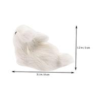 CHICAMPERA 2pcs Realistic Simulation Rabbit Dolls with Soft Synthetic Fur Furry Bunny Ornaments for Home and Garden Decoration Rabbit for Giving
