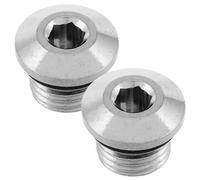 CHICAMPERA 2pcs Regulator Blanking Plug Screw 3/8-24 Low Pressure Silver