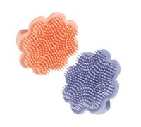 CHICAMPERA 2pcs Shampoo Brush Lion Pattern Soft Silicone Scalp Comb for Newborn Bath Cradle Cap Scrubber and Massage Brush for Boy Girl Hair Wash