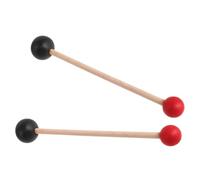 CHICAMPERA 2pcs Tibetan Singing Bowl Mallet with Precision-sanded Wooden Handles and Double-ended Rubber Tips, Sound Bowl Tool for Group Sound Sessions and Recording