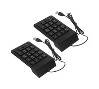 CHICAMPERA 2pcs Usb Key Silent Number Pad for Efficient Banking and Accounting Tasks Easy Connection for Laptop Pc and Notebook Use