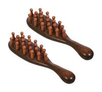CHICAMPERA 2pcs Wooden Scalp Massage Comb for Hair and Scalp Ergonomic Design and Comfortable Grip, Wide Tooth Shower Comb for Travel Use to Tension