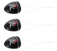 CHICAMPERA 3 Pcs Pirate Eye Patch Set with Bold Graphics and Mystical Design, Plastic Single Eye Patch Enhancing Festive Atmosphere for Roleplaying Events and Themed Parties