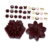 CHICAMPERA 30pcs Faux Chocolate Decorations Resin Realistic Chocolate Props for Party Display and Pretend Play Candy Decoration with Different Shaped Simulation Dessert Models for Themed