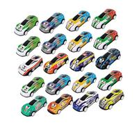 CHICAMPERA 30pcs Pull Back Mini Alloy Car Crash Resistant Cartoon Vehicles for Birthday and Holiday Desktop Car Decor