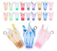 CHICAMPERA 30pcs Resin Ice Cream Cup Charms with Hanging Loop, Practical to Use Mini DIY Craft Decorations for Bag Ornaments and Jewelry Making Random Color